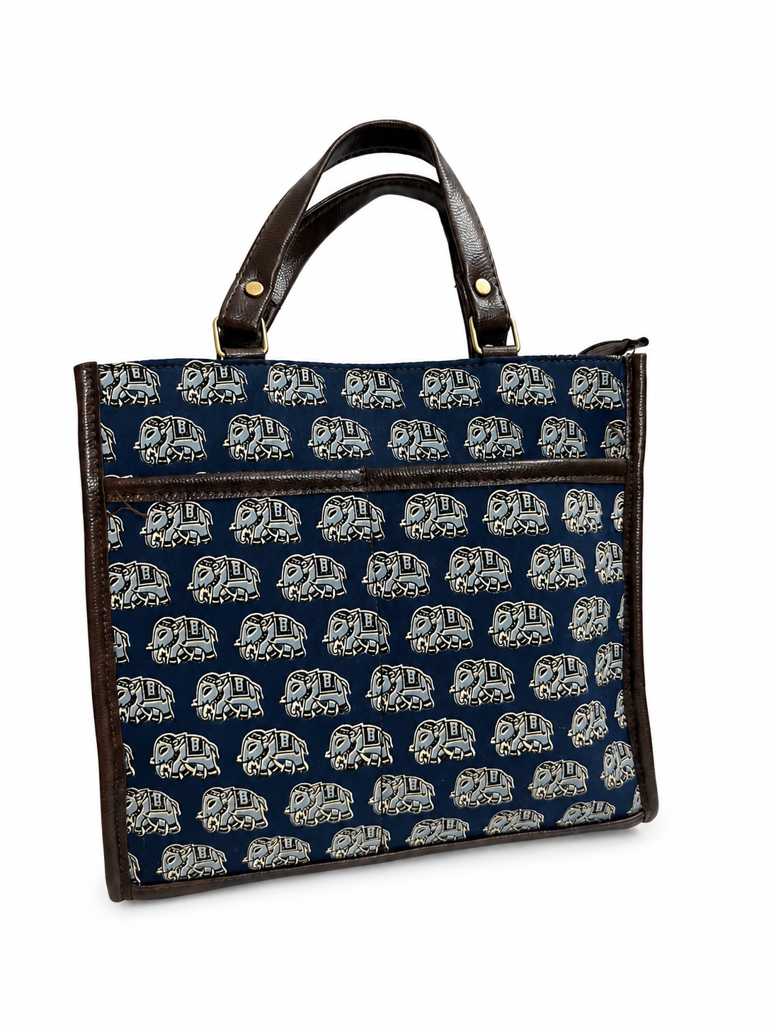 Jaipuri Handcrafted Printed Handbag for Women & Girls - Elephant Print