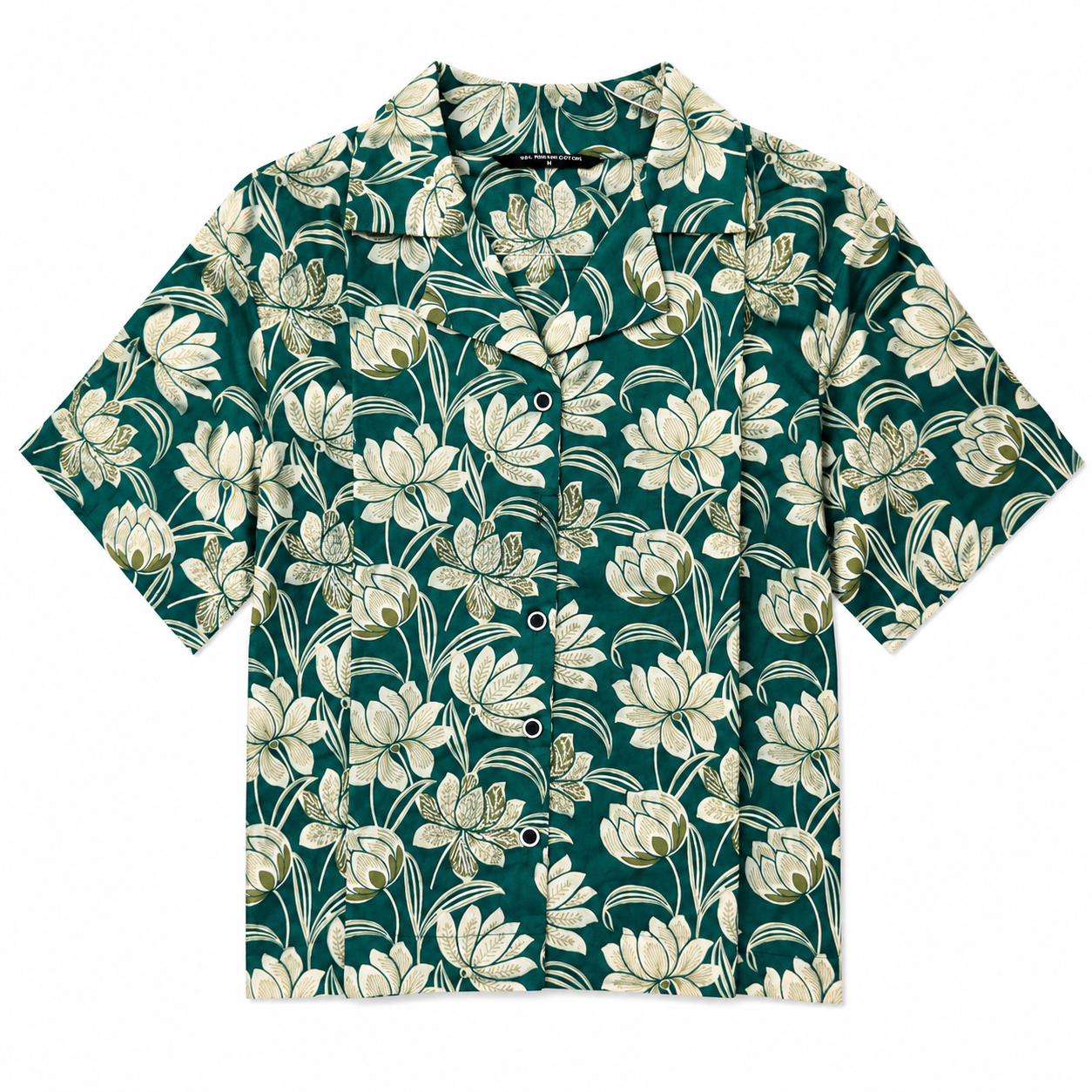 Jaipuri Printed Cotton Crop top or Girls and Women- Green Printed