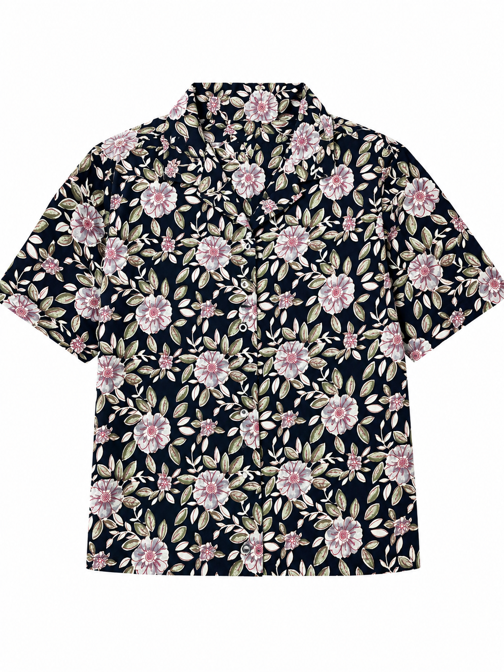 Jaipuri Printed Cotton Crop top or Girls and Women - Black Floral Printed