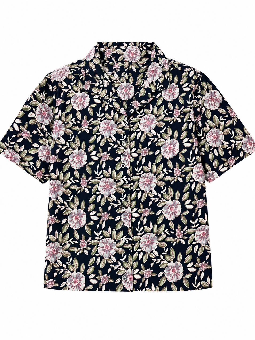Jaipuri Printed Cotton Crop top or Girls and Women - Black Floral Printed