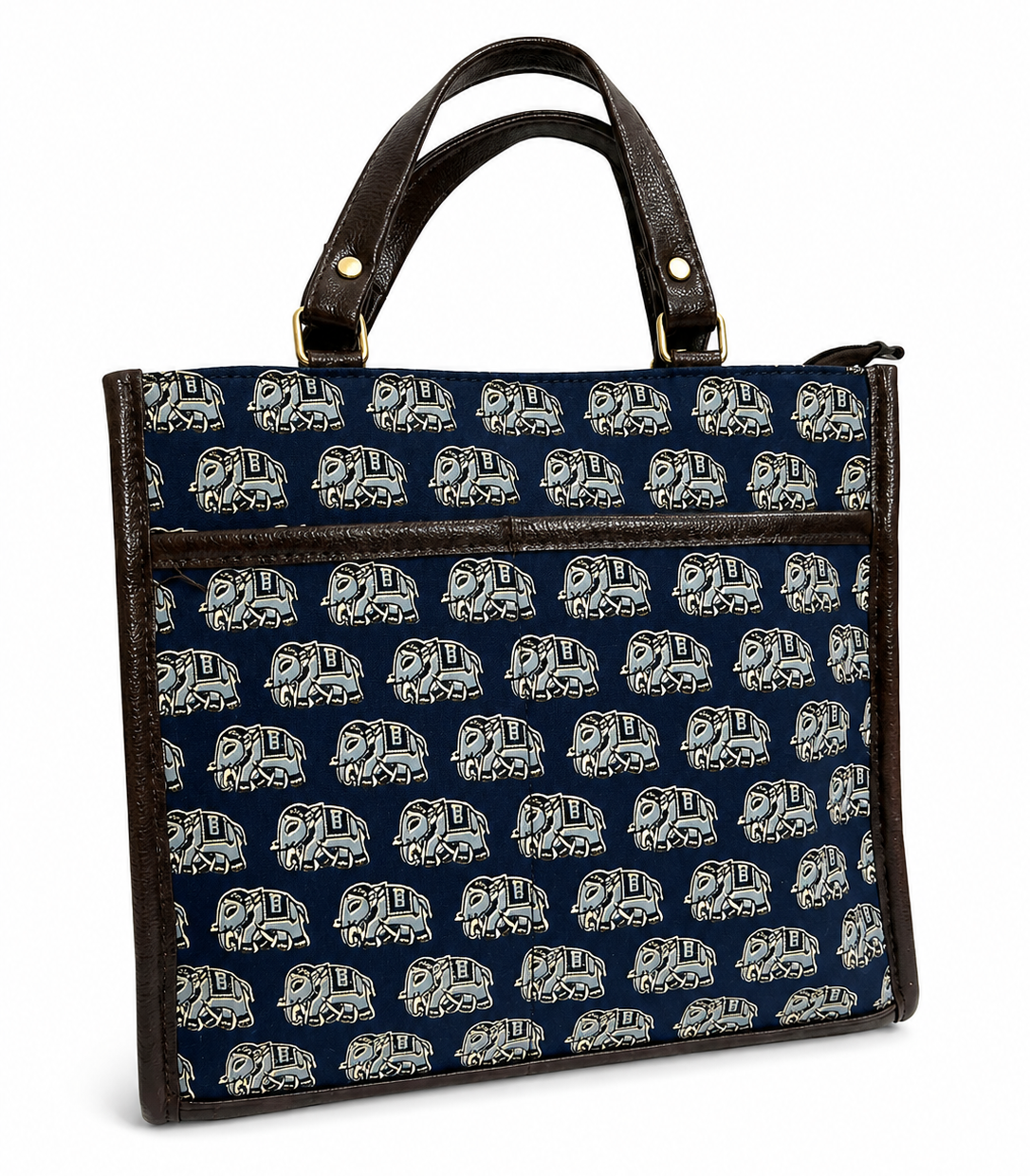 Jaipuri Handcrafted Printed Handbag for Women & Girls - Elephant Print